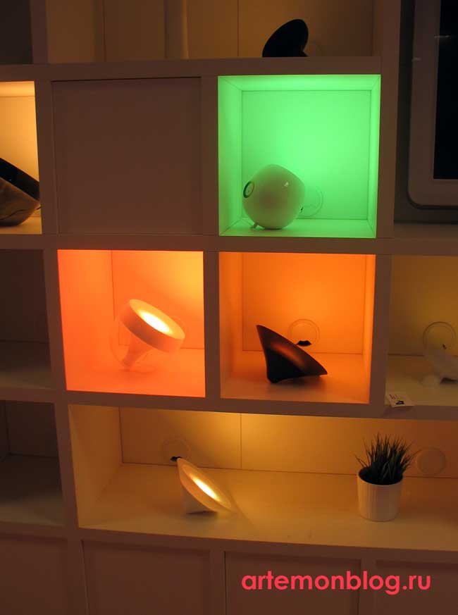 атмосферные светильники Philips с выбором цвета